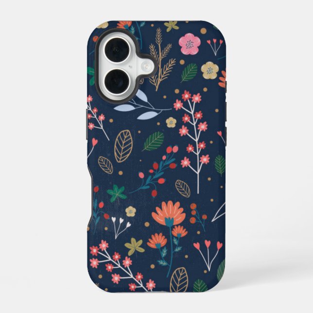Floral pattern colorful design iphone case (Back)