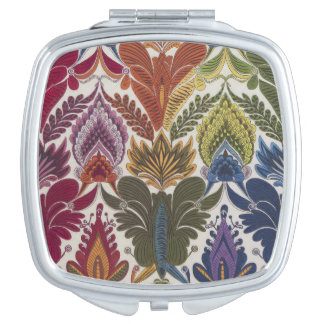 Floral pattern compact mirror