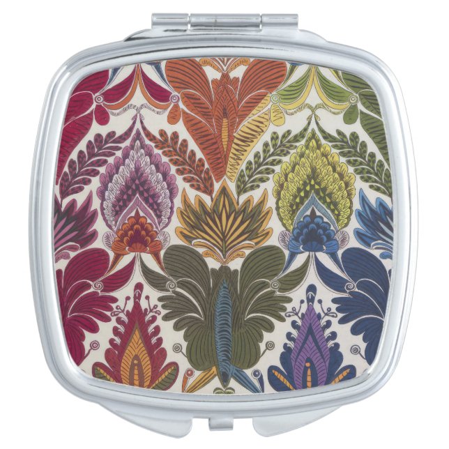 Floral pattern compact mirror (Front)
