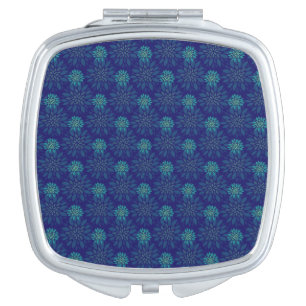 Floral Pattern Compact Mirror