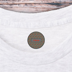 Floral pattern custom grey kids Labels