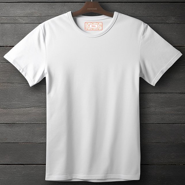 Floral pattern custom orange yellow kids  Labels (Creator Uploaded)