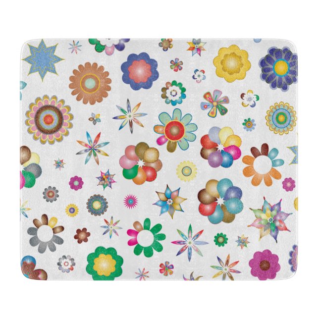 Floral Pattern Cutting Board (Front)
