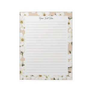 Floral Pattern Daily Memo Notepad