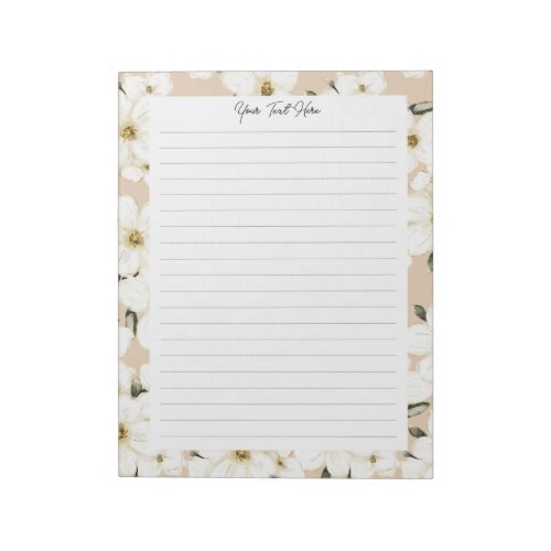 Floral Pattern Daily Memo Notepad