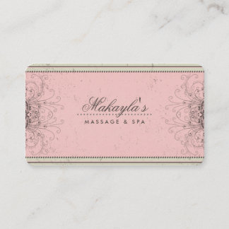 Floral Pattern Damask Elegant Modern Classy Retro Business Card