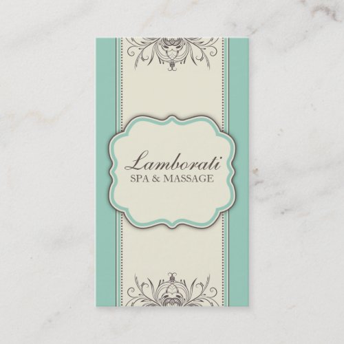 Floral Pattern Damask Elegant Modern Classy Retro Business Card