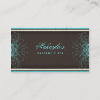 Floral Pattern Damask Elegant Modern Classy Retro Business Card