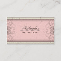 Floral Pattern Damask Elegant Modern Classy Retro Business Card