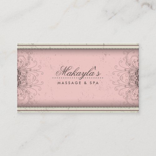 Floral Pattern Damask Elegant Modern Classy Retro Business Card