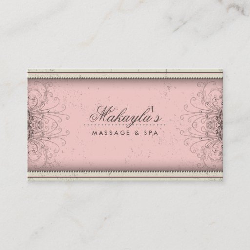 Customizable Floral Pattern Damask Elegant Modern Classy Retro Business Card Templates