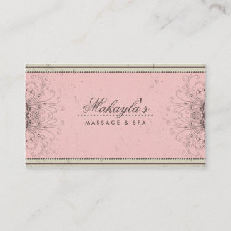 Floral Pattern Damask Elegant Modern Classy Retro Business Card