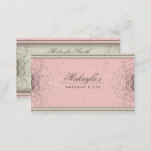 Floral Pattern Damask Elegant Modern Classy Retro Business Card (Front/Back)