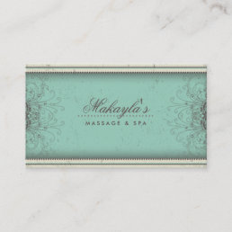 Floral Pattern Damask Elegant Modern Classy Retro Business Card