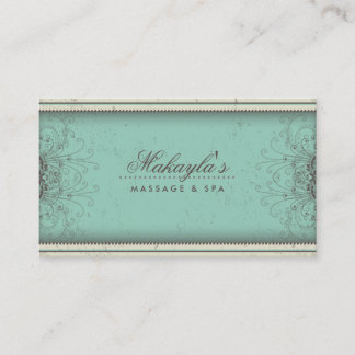 Floral Pattern Damask Elegant Modern Classy Retro Business Card