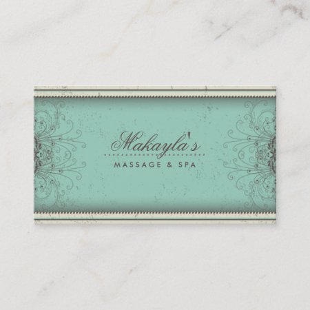 Floral Pattern Damask Elegant Modern Classy Retro Business Card