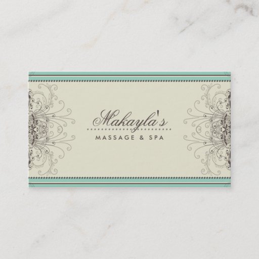 Customizable Floral Pattern Damask Elegant Modern Classy Retro Business Card