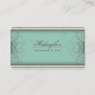 Floral Pattern Damask Elegant Modern Classy Retro Business Card