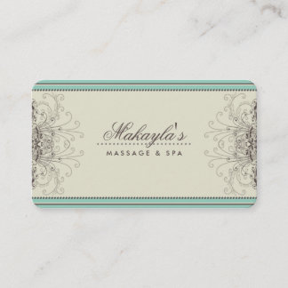Floral Pattern Damask Elegant Modern Classy Retro Business Card