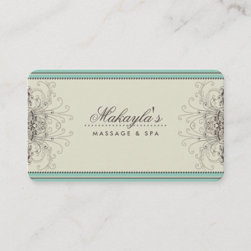 Floral Pattern Damask Elegant Modern Classy Retro Business Card