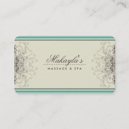 Customizable Floral Pattern Damask Elegant Modern Classy Retro Business Card