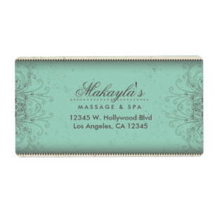 Floral Pattern Damask Elegant Modern Classy Retro Label