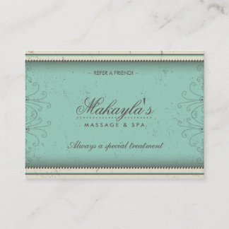 Floral Pattern Damask Elegant Referral Cards
