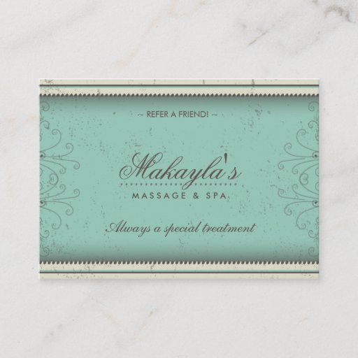 Customizable Floral Pattern Damask Elegant Referral Cards Business Card