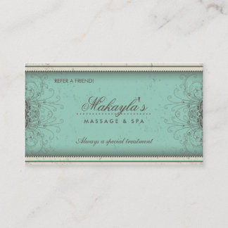 Floral Pattern Damask Elegant Referral Cards