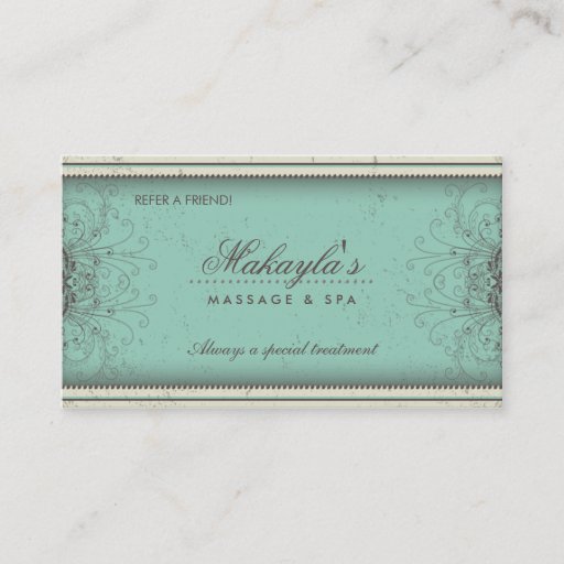 Customizable Floral Pattern Damask Elegant Referral Cards Business Cards