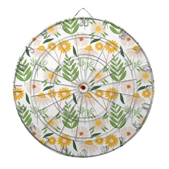 Floral Pattern Dart Board (Front)