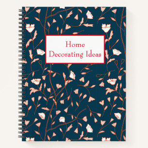 Floral Pattern Decorating Ideas Notebook