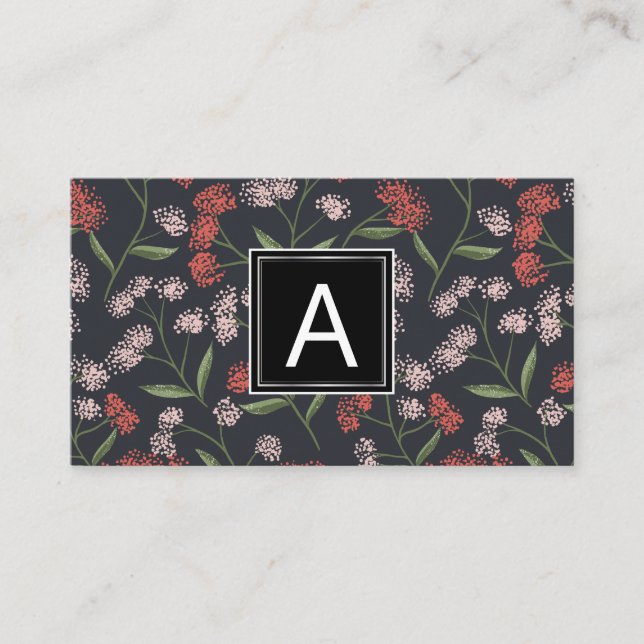 Floral Pattern Design Business Card (Front)