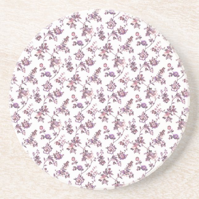 Floral Pattern Drink Coaster (Front)