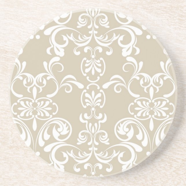 Floral Pattern Drink Coaster (Front)