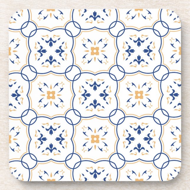 Floral Pattern Drink Coaster (Front)
