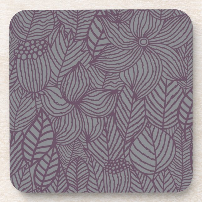 Floral Pattern Drink Coaster (Front)