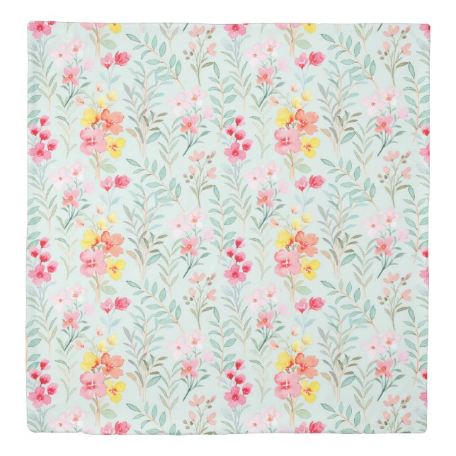 Floral Pattern Duvet Cover (Front)
