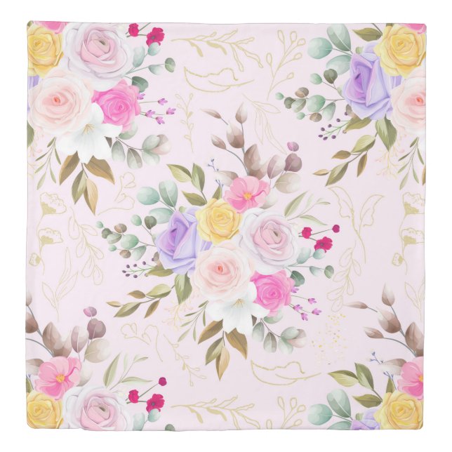 Floral Pattern Duvet Cover (Front)
