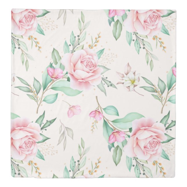 Floral Pattern Duvet Cover (Front)