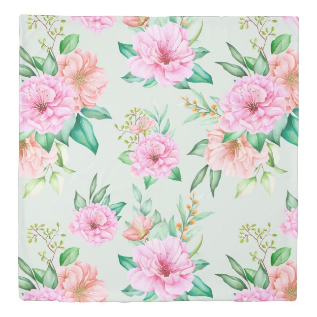 Floral Pattern Duvet Cover (Front)