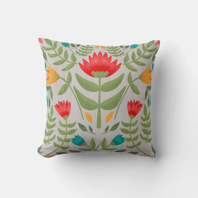 Floral Pattern  Duvet Cover Throw Pillow (Front)
