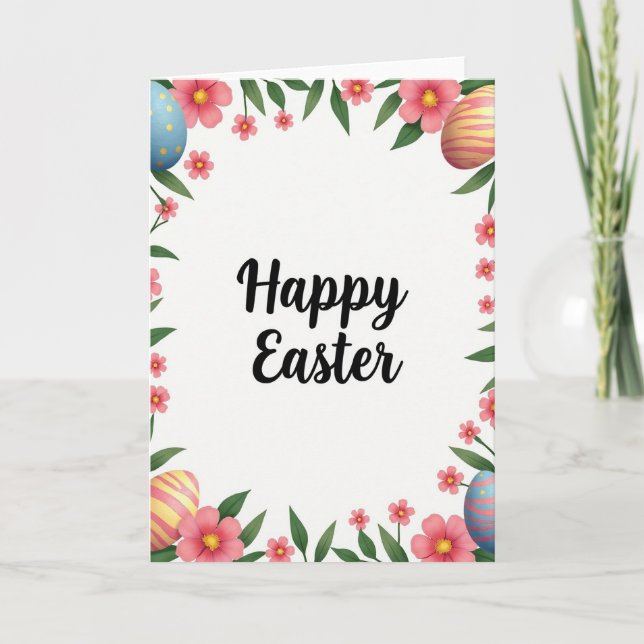 Floral Pattern Easter Card (Front)