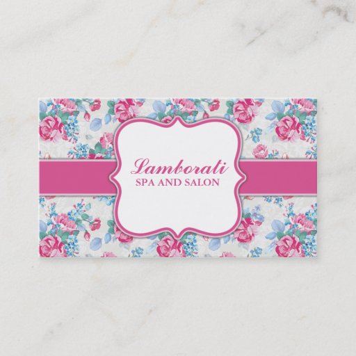 Customizable Floral Pattern Elegant Fashion Designer Stylist Business Cards