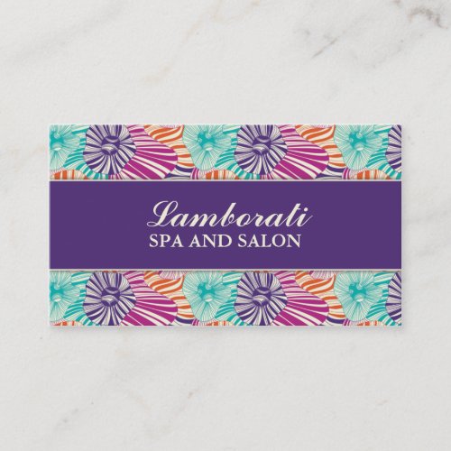 Floral Pattern Elegant Hairdresser Salon Groupon Business Card