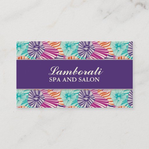 Customizable Floral Pattern Elegant Hairdresser Salon Groupon Business Card