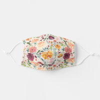Floral Pattern Face Mask, Woman Cloth Face Mask