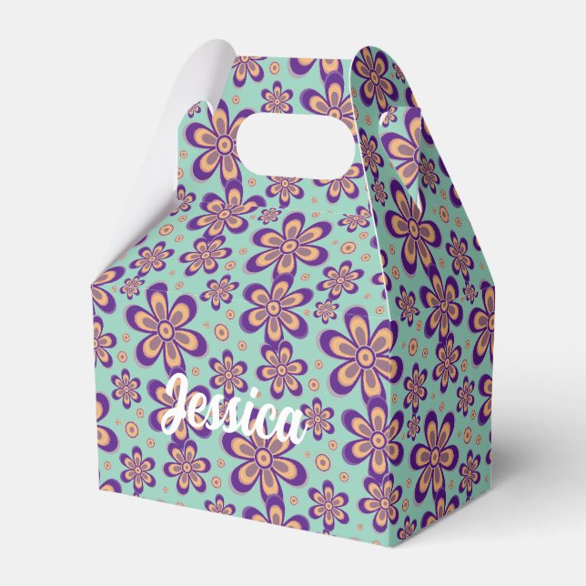 Floral Pattern - Favor Box (Front Side)