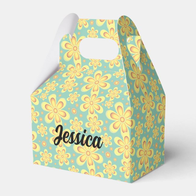 Floral Pattern - Favor Box (Front Side)