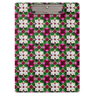 Floral Pattern Featuring Colorful Flowers Clipboard